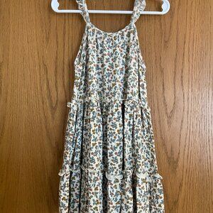 Rylee + Cru Girls Floral Sundress, Stretchy Material, Size 4-5Y